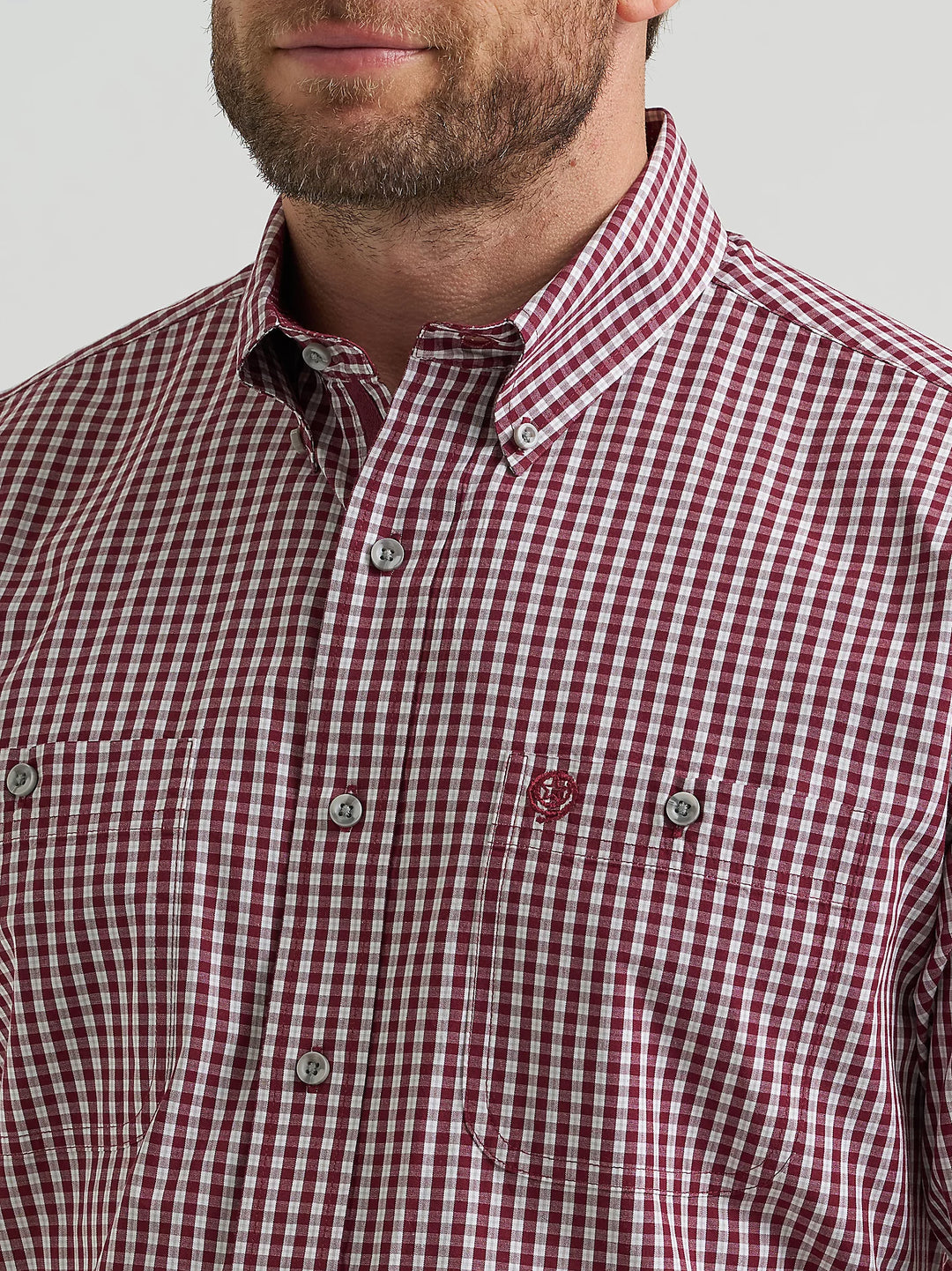 Wrangler® George Strait Long Sleeve Two Pocket Shirt