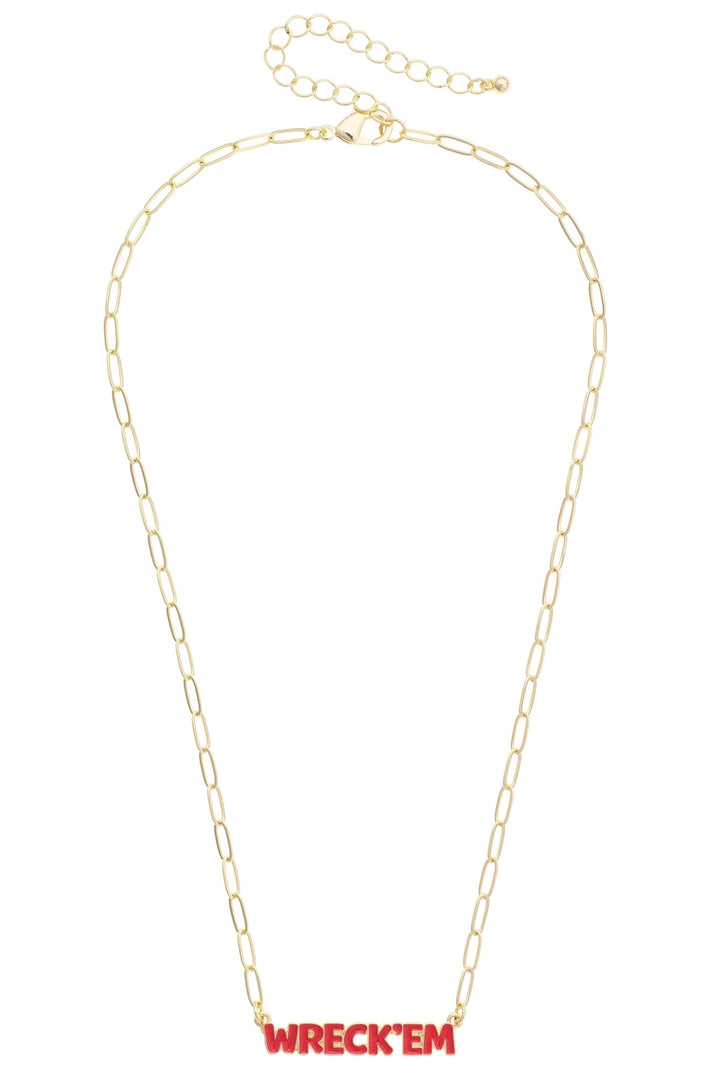 CS Gameday Puffy Nameplate Necklace