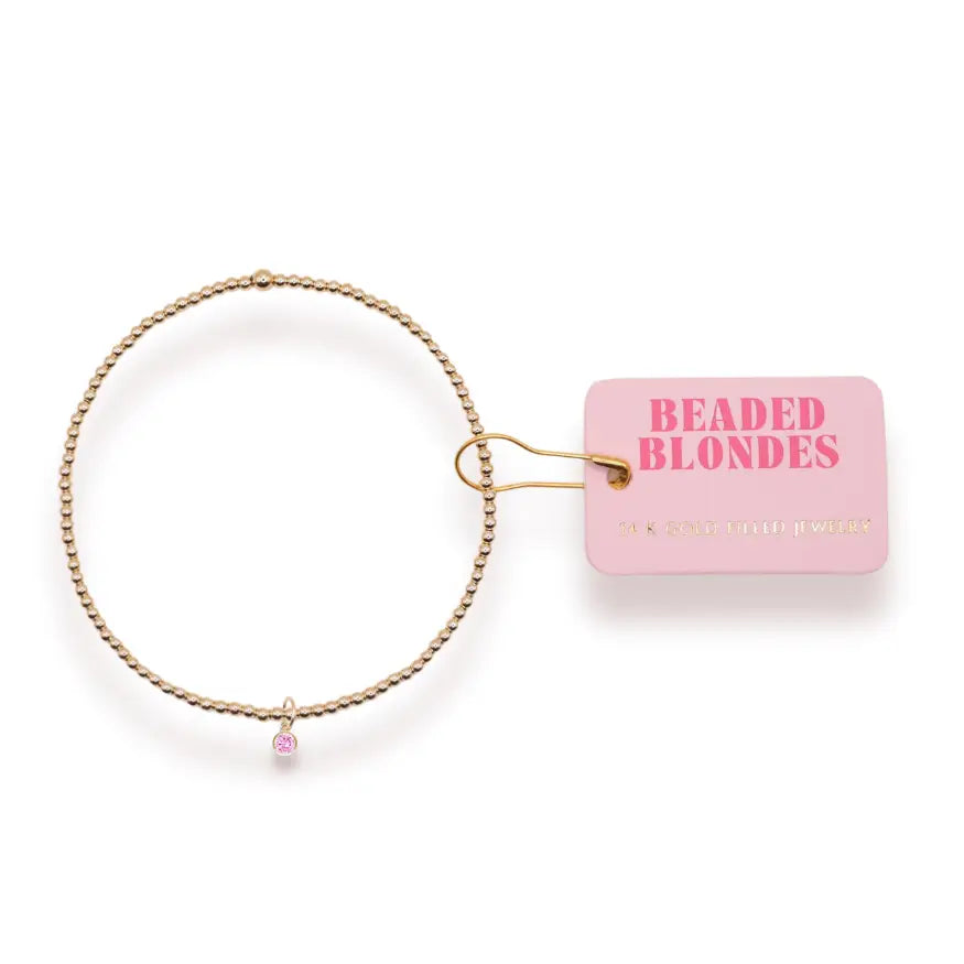 Beaded Blondes October Birthstone Charm Bracelet