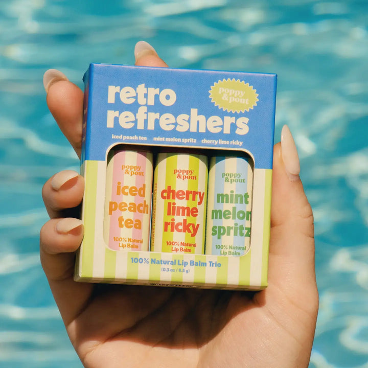 Poppy & Pout Retro Refreshers Lip Balm Trio