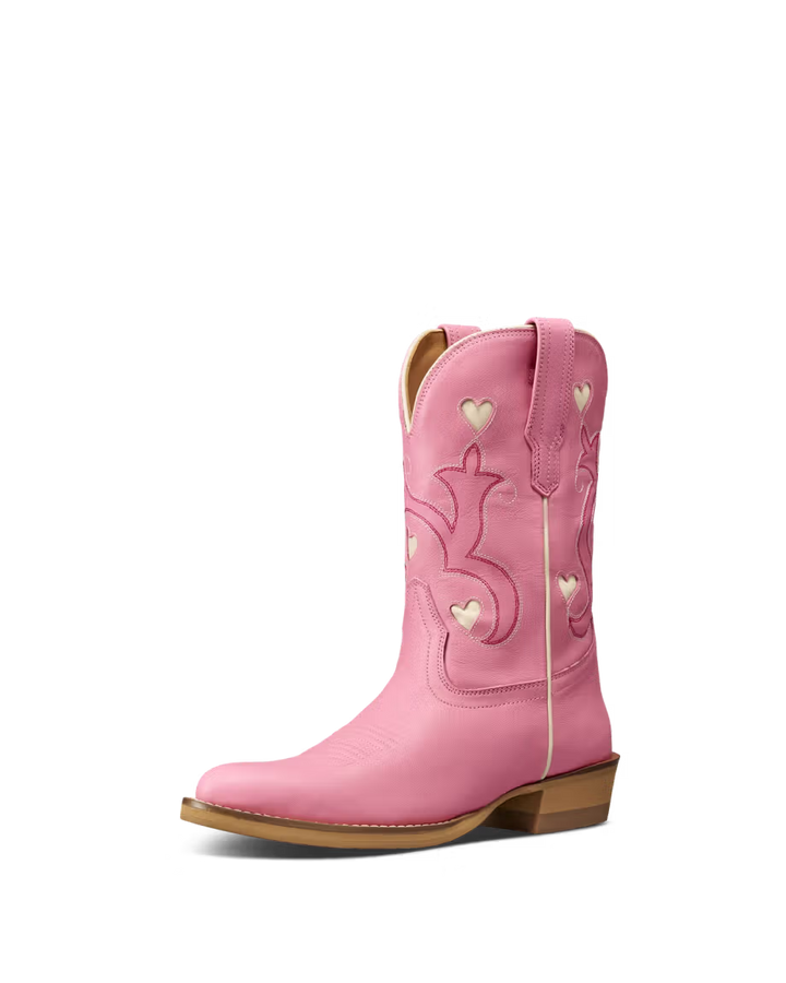 Tecovas Annie Hearts Kid Boots - Wild Rose Goat