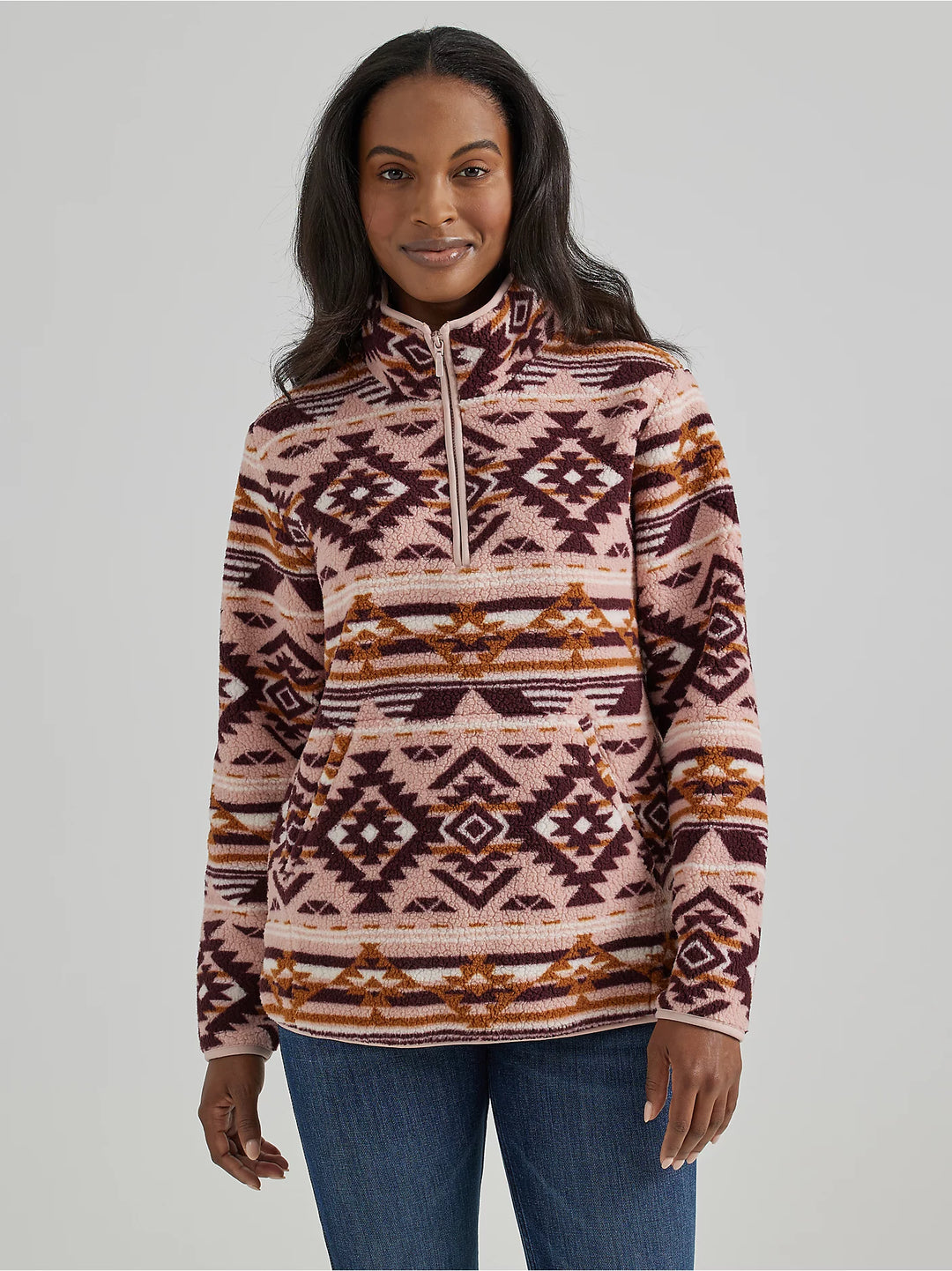 Wrangler Retro Quarter-Zip Sherpa Pullover