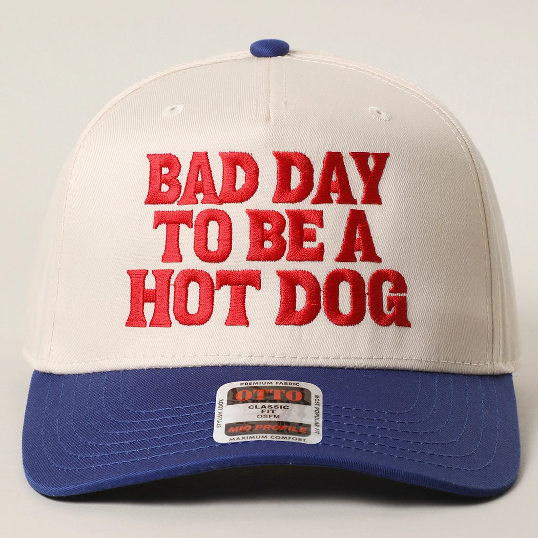 Bad Day To Be A Hotdog Embroidered Hat