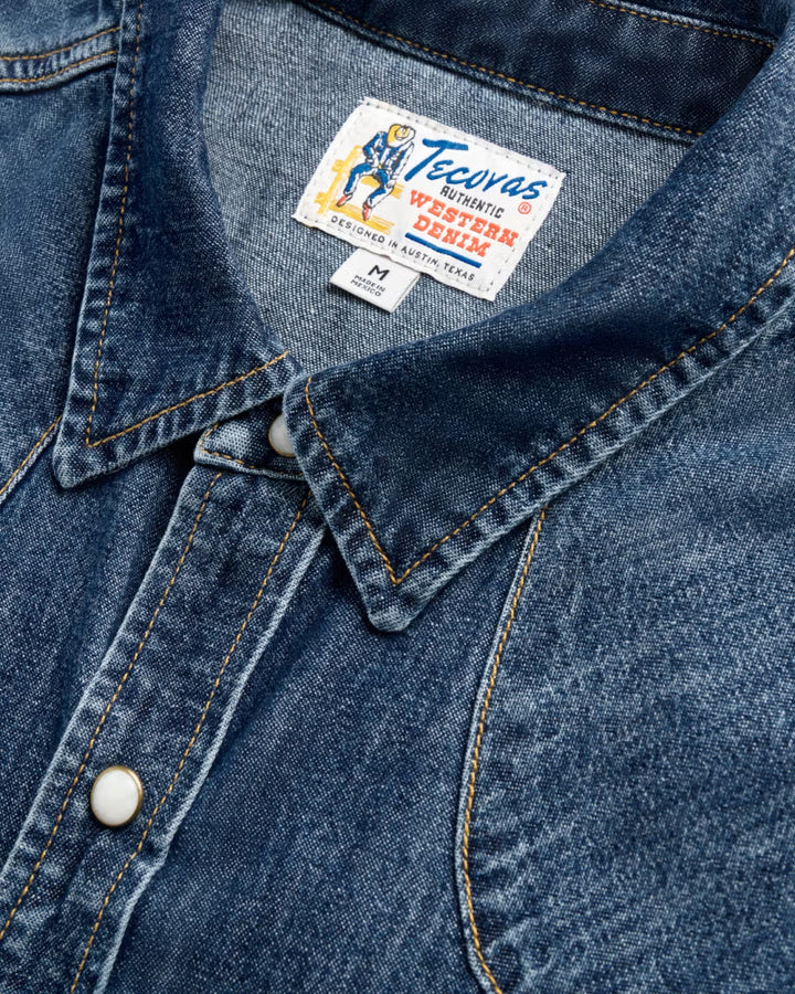 Men's Tecovas Denim Pearl Snap SS Shirt