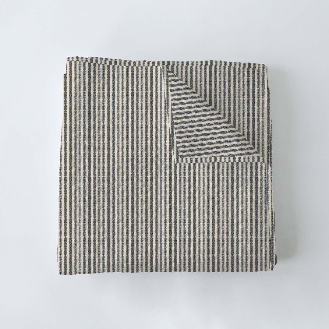 Ida Mae Home Ticking Stripe Linen/Black Quilt