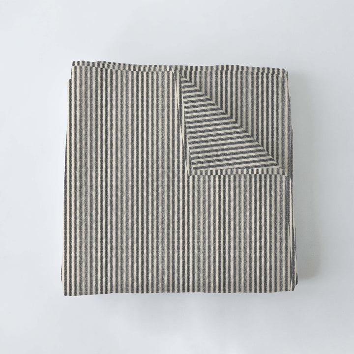 Ida Mae Home Ticking Stripe Linen/Black Quilt