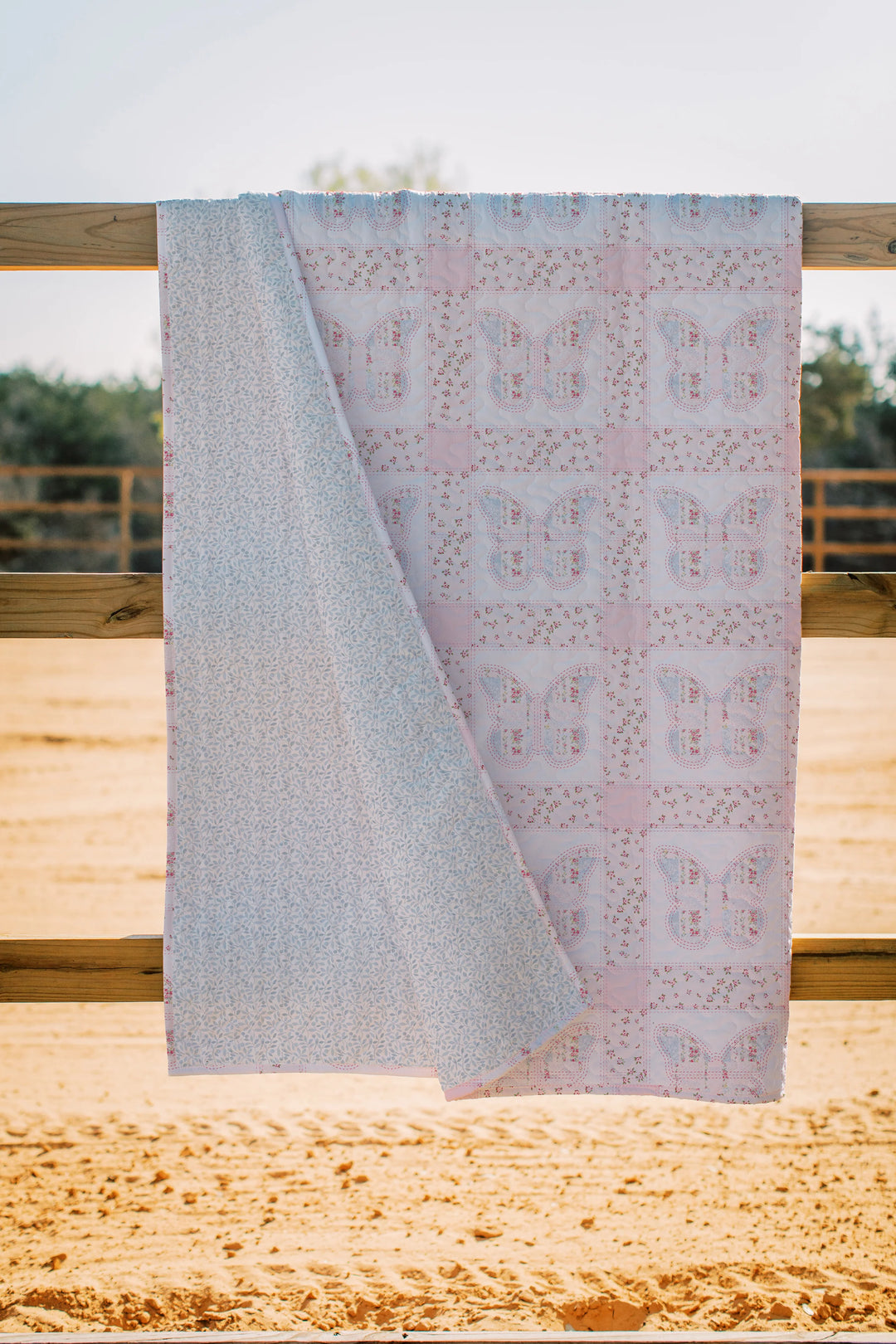 Ida Mae Home Butterfly Patchwork Pastel Quilt