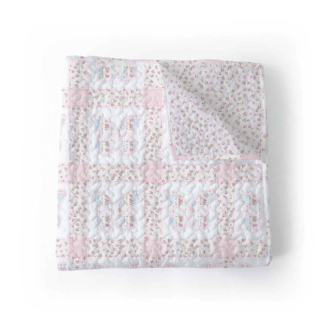Ida Mae Home Butterfly Patchwork Pastel Quilt