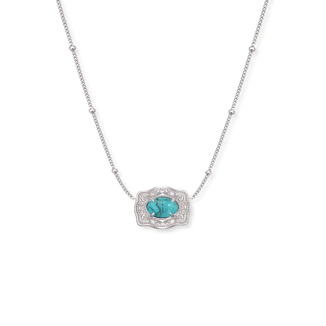 SpurWest Ultra Mini Belt Buckle Necklace - Oasis