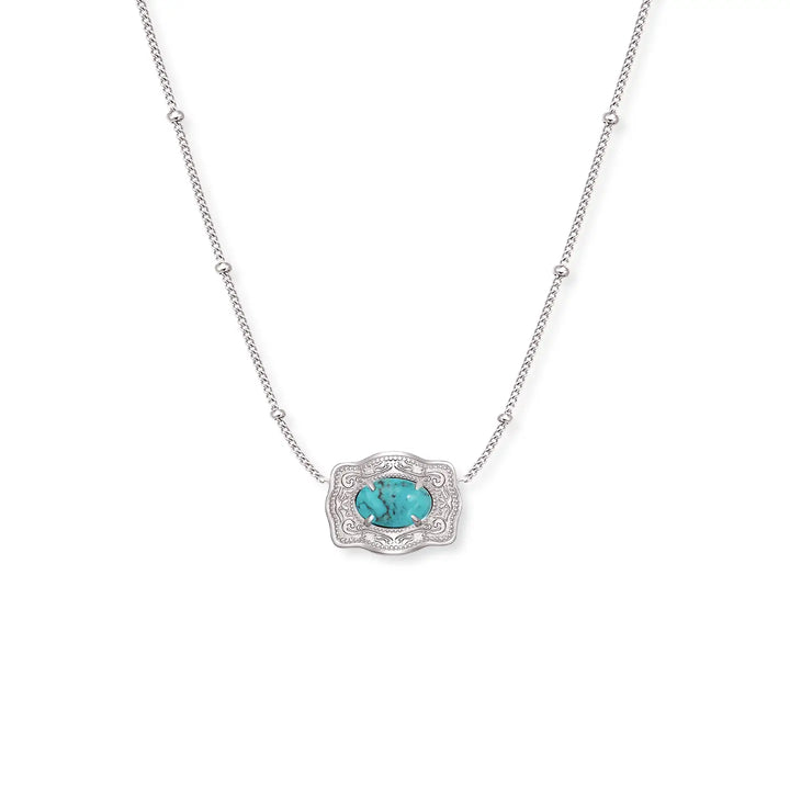 SpurWest Ultra Mini Belt Buckle Necklace - Oasis