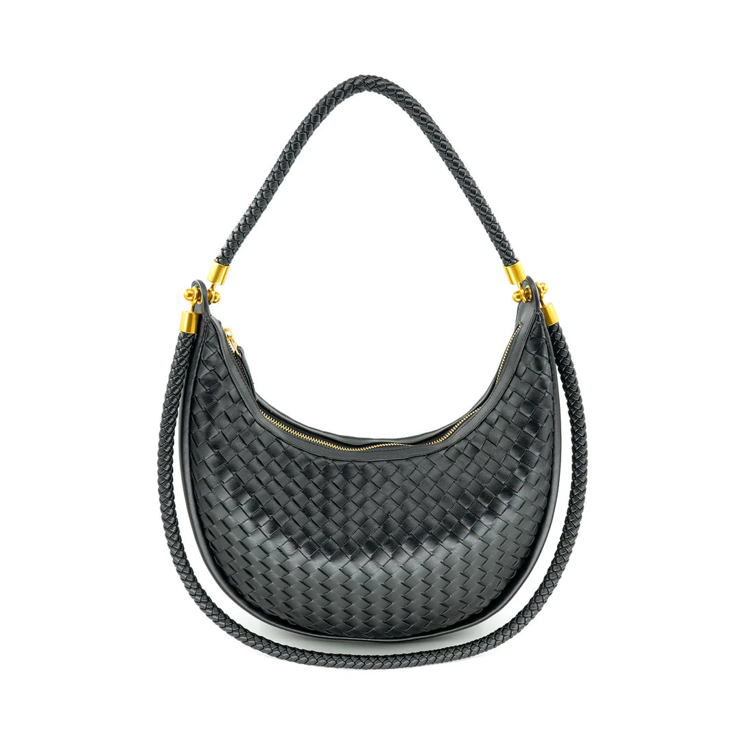 B&C Large Woven Hobo Bag