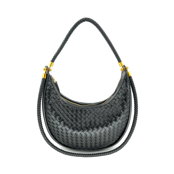 B&C Large Woven Hobo Bag