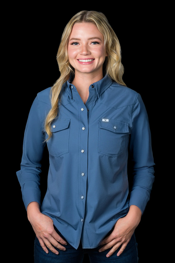 The Ferrell Core Women's Long Sleeve Snap Shirt