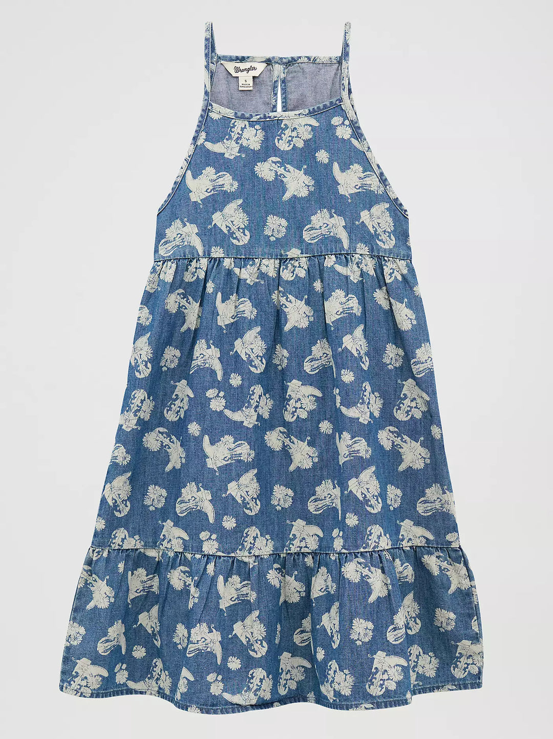 Wrangler Girls Sleeveless Boot Print Denim Swing Dress – Wildflower /  Texaholic®