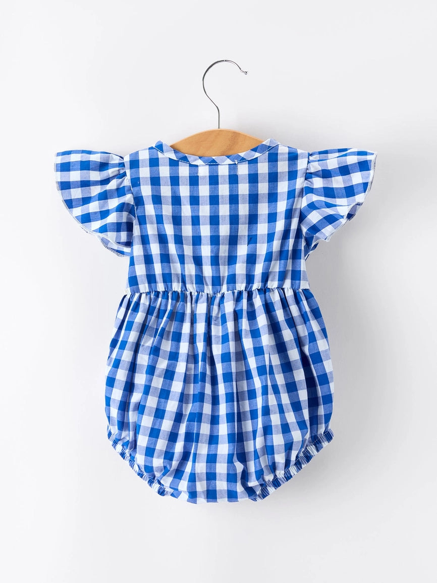 BR Plaid Bow Romper