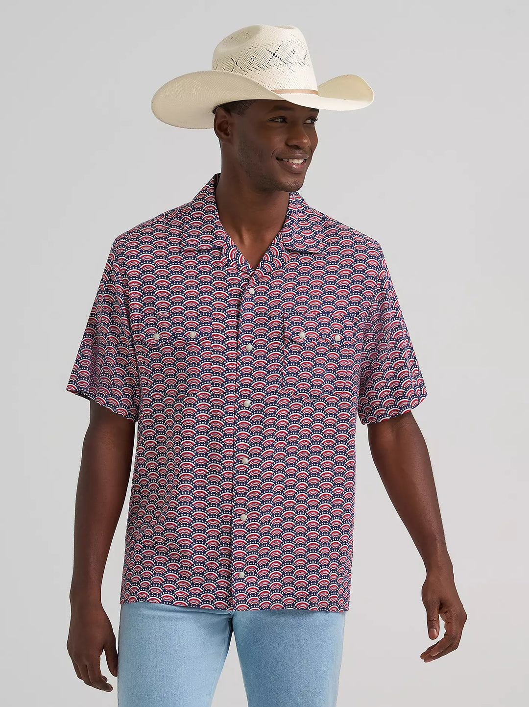 Wrangler Men's Coconut Cowboy Camp SS Shirt