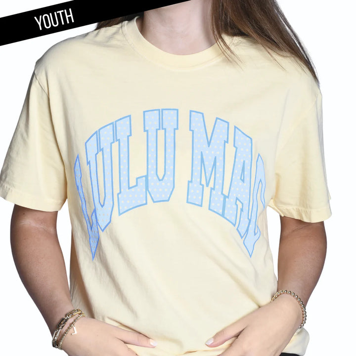 BR Lulu Mac Youth Polka Dot Logo Tee