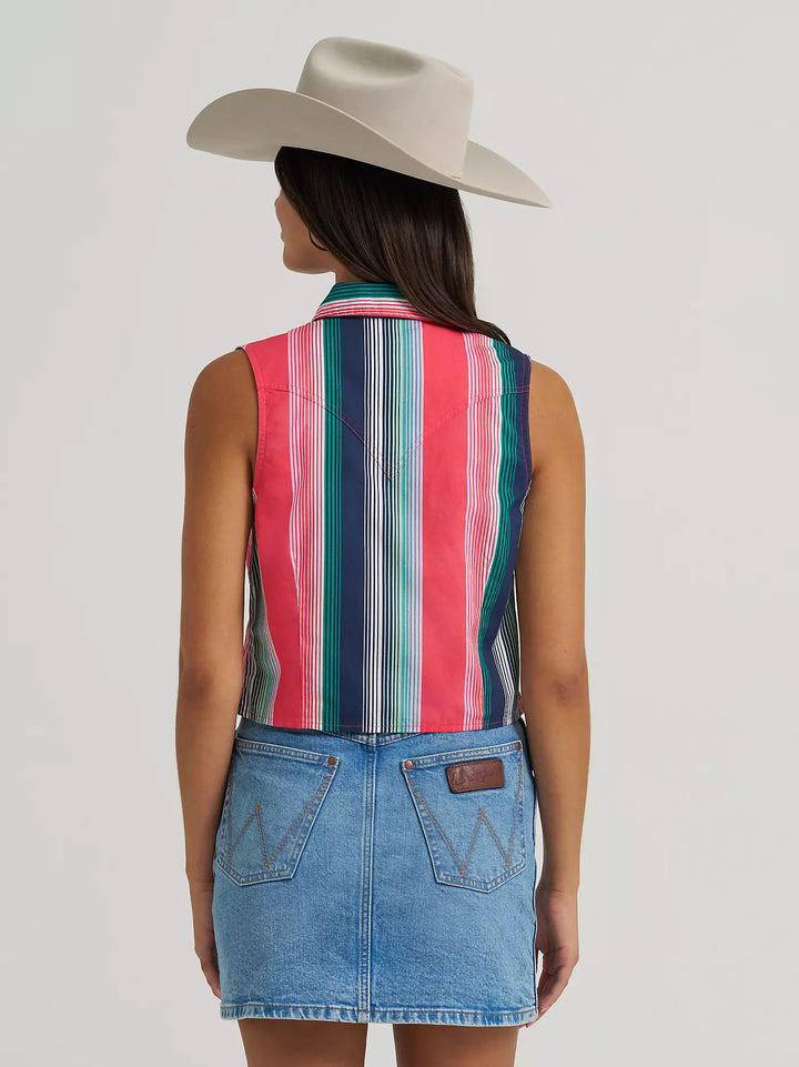 Womens's Wrangler Retro® Punchy Sleeveless Snap Shirt