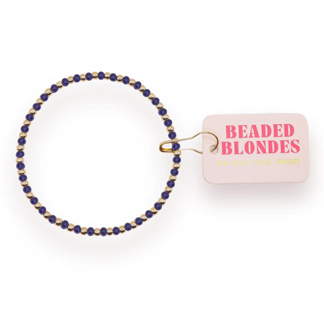 Beaded Blondes Demi Bracelet - Navy