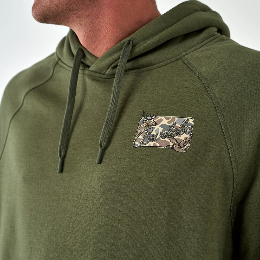 Burlebo Fleece Hoodie - Deer Camo Patch