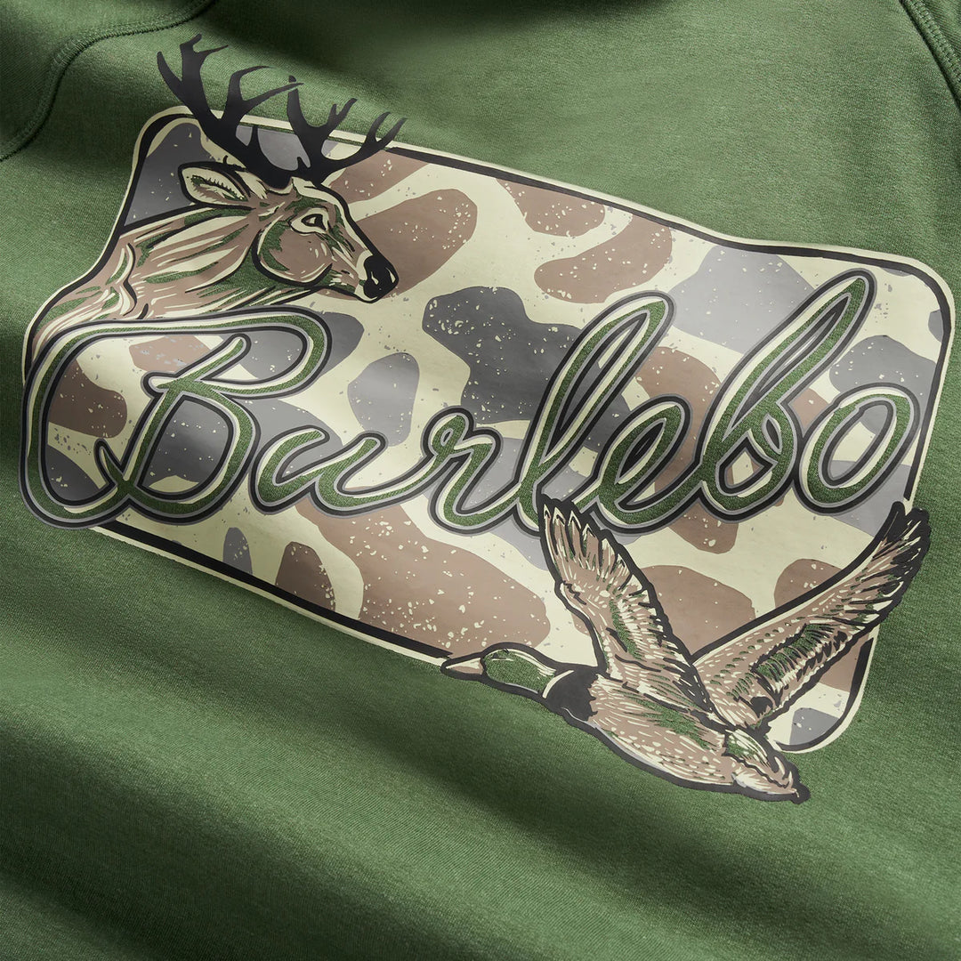 Burlebo Fleece Hoodie - Deer Camo Patch