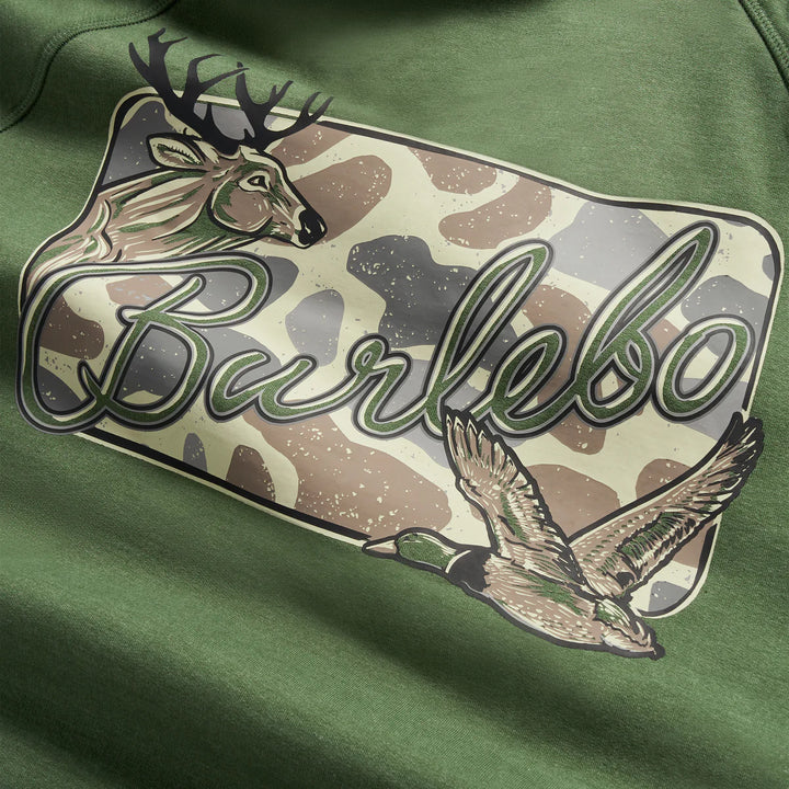 Burlebo Fleece Hoodie - Deer Camo Patch