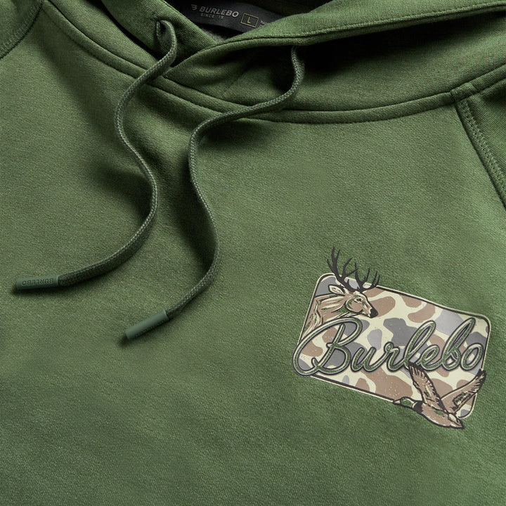 Burlebo Fleece Hoodie - Deer Camo Patch