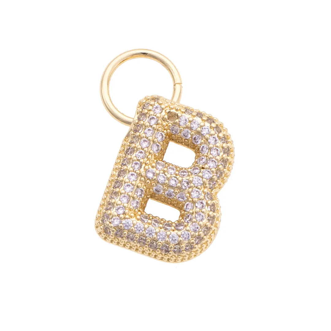 CS Pave Initials Charm