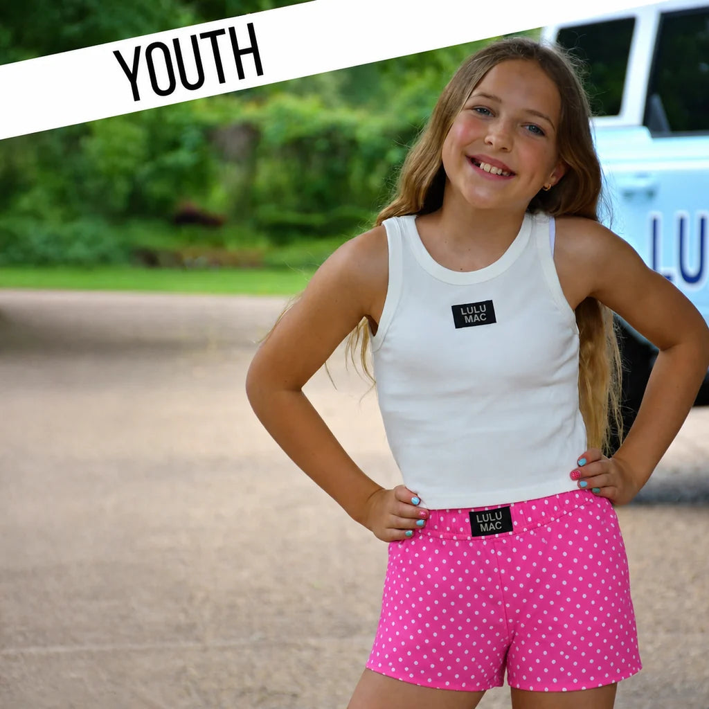 Lulu Mac Youth Mini Polka Dot Boxer Shorts