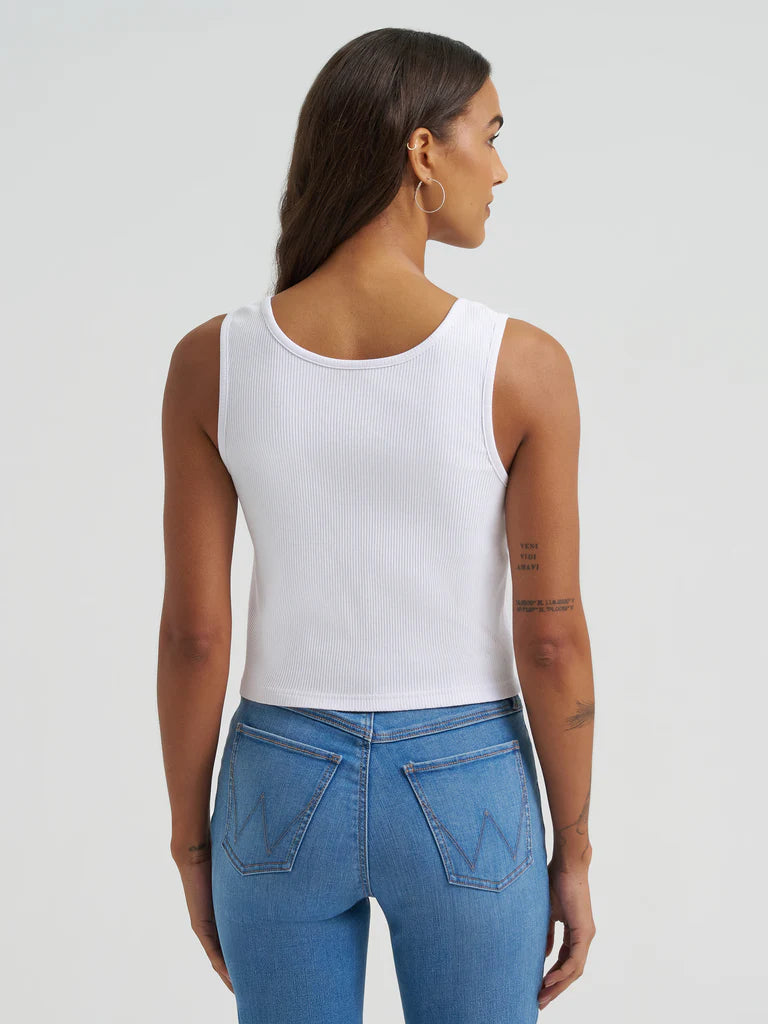 Wrangler Women's Cherry Boots Slim Crop Tank