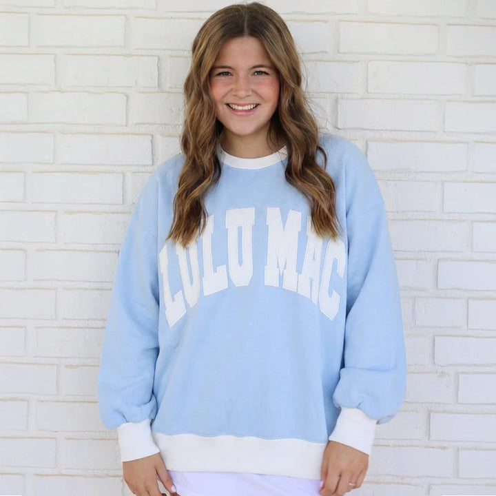 Lulu Mac Color Block Stitch Sweatshirt