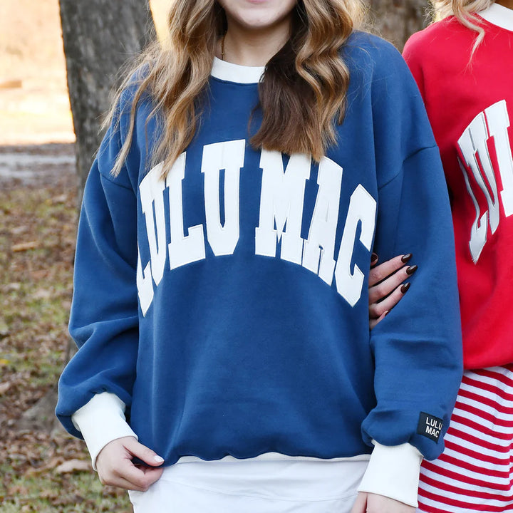 Lulu Mac Color Block Stitch Sweatshirt