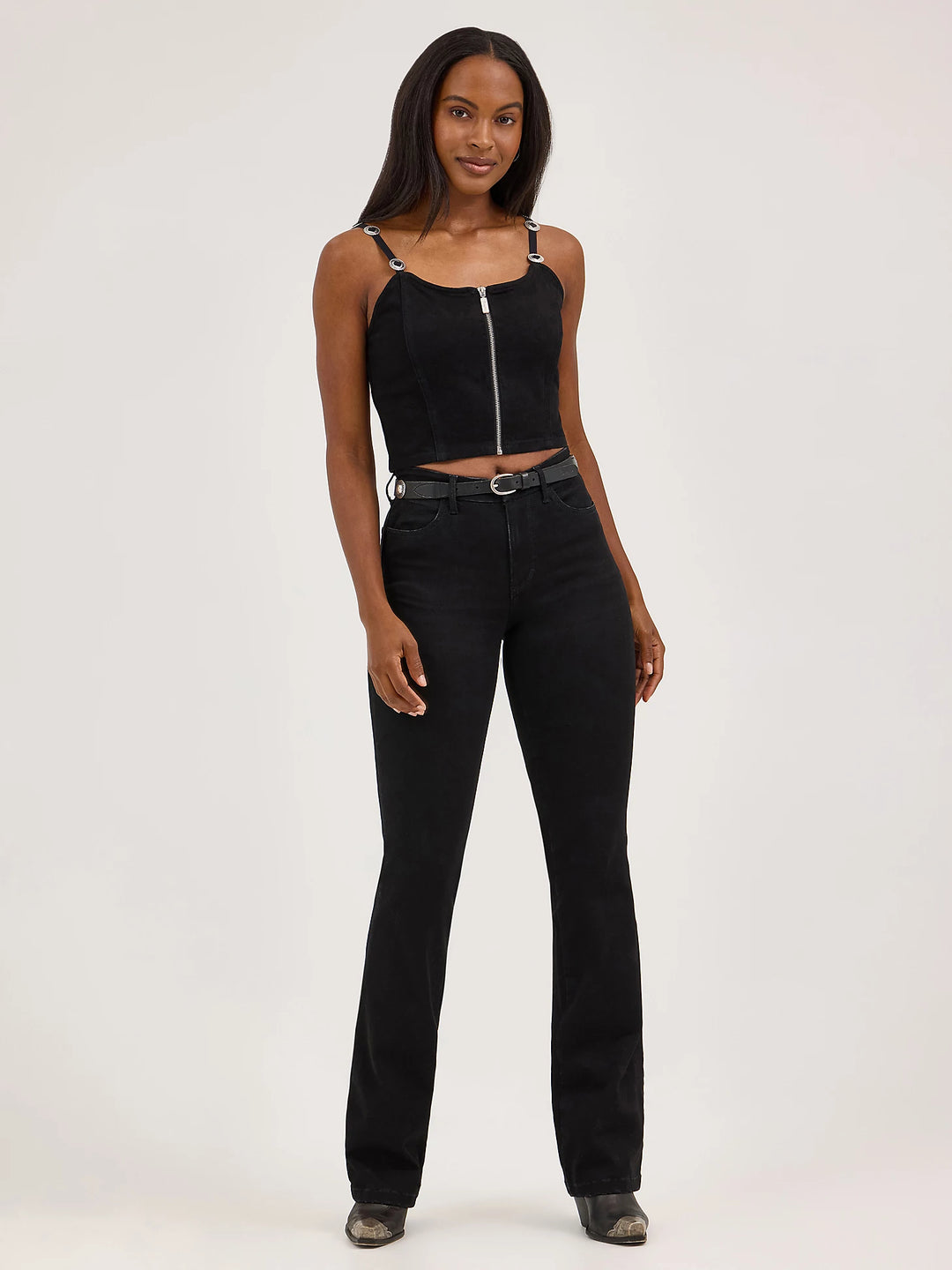 Wrangler® Women's Concho Strap Denim Tank