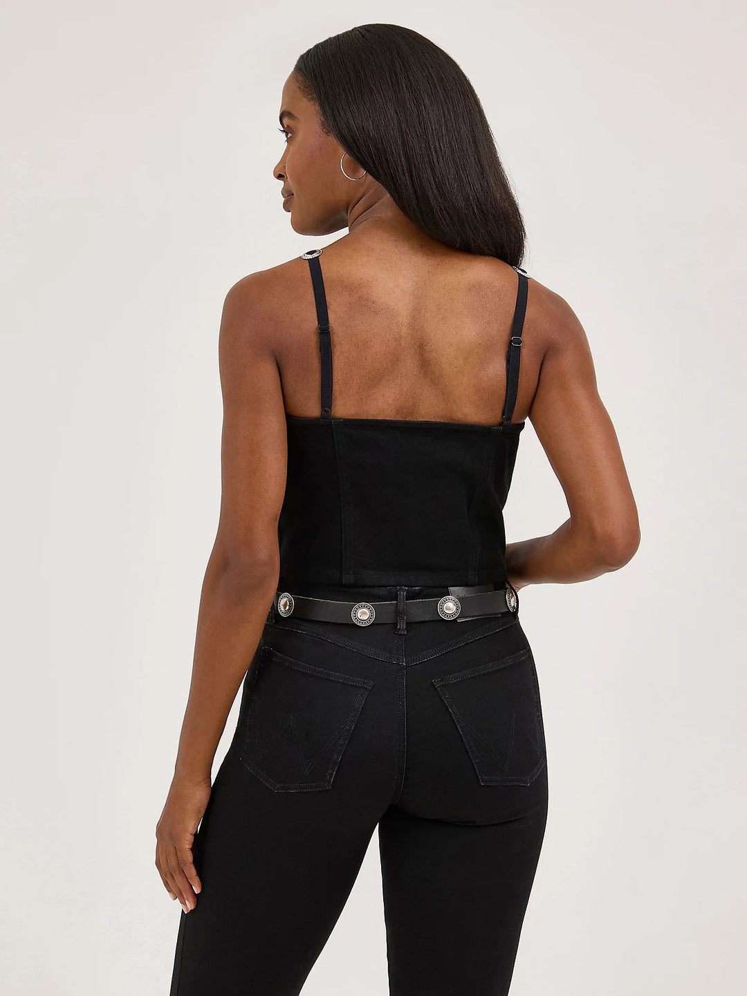 Wrangler® Women's Concho Strap Denim Tank