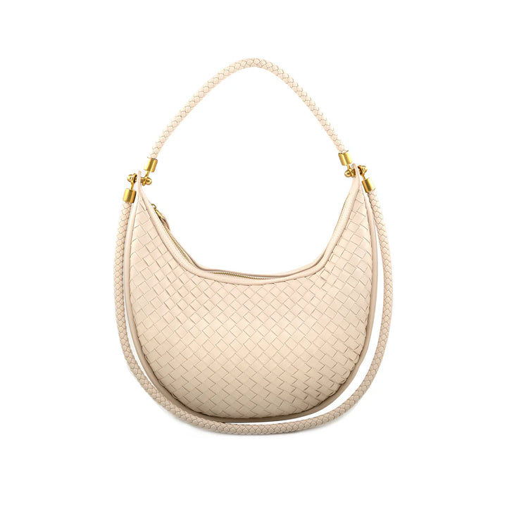 B&C Large Woven Hobo Bag