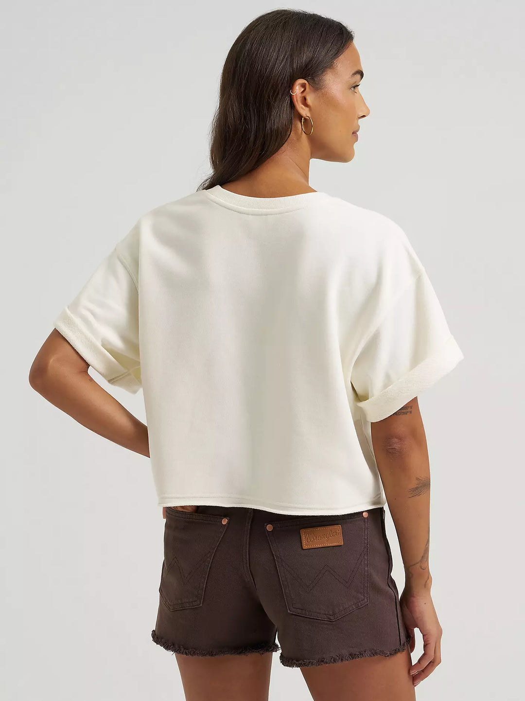 Wrangler Women's Short Sleeve Crew Sweatshirt