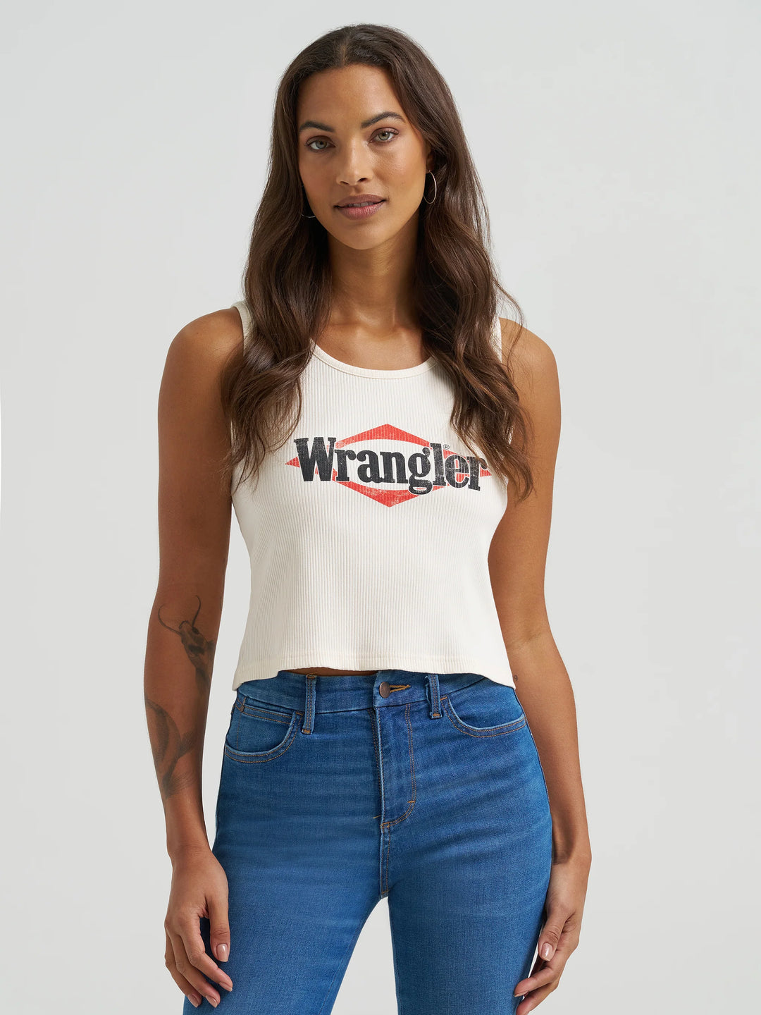 Wrangler Women's Graphic Slim Crop Tank