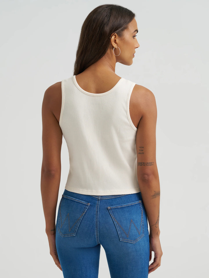 Wrangler Women's Graphic Slim Crop Tank