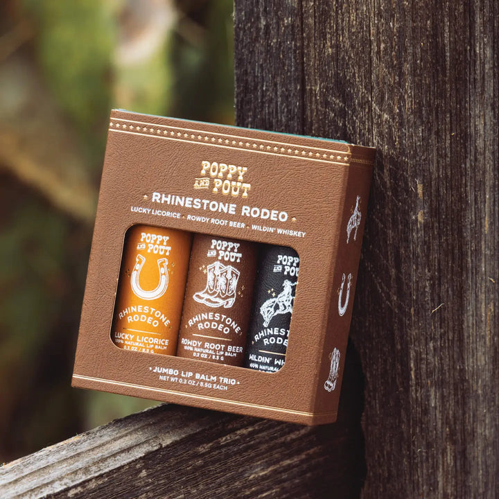 Poppy & Pout Lip Balm Trio - Rhinestone Rodeo