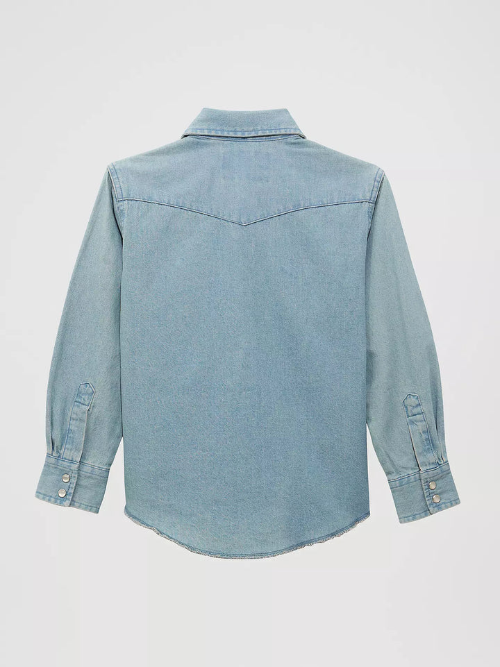 Wrangler Boys Cowboy Cut Western Snap Shirt