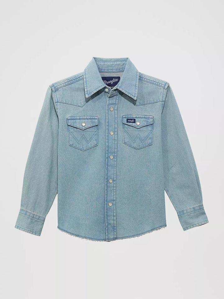 Wrangler Boys Cowboy Cut Western Snap Shirt