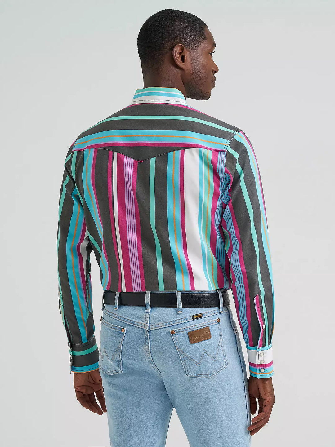 Wrangler Men's Vintage Inspired Brushpopper Snap Shirt - Desert Dusk