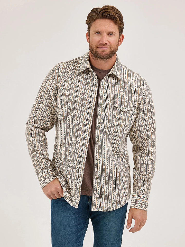 Wrangler® Men's Western Pearl Snap Shirt