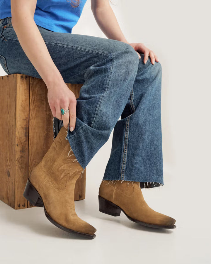 Tecovas Sadie Boot - Toasted Almond Suede