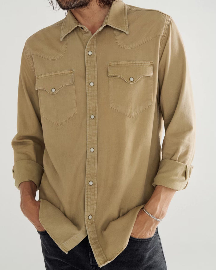 Men's Tecovas Denim Pearl Snap LS Shirt