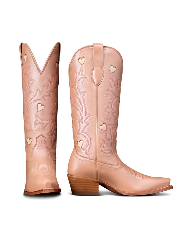 Tecovas Annie Heart Boot - Rose Gold Goat
