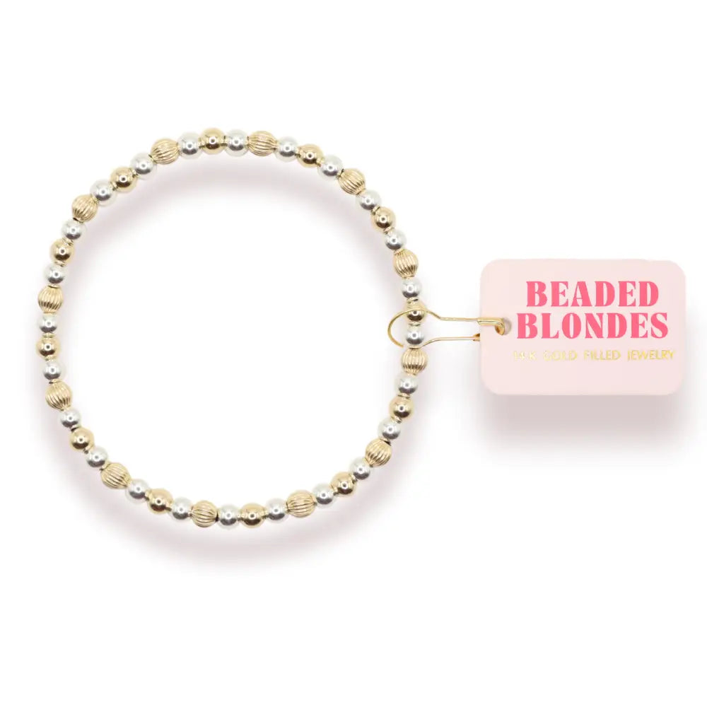 Beaded Blondes Haven Fluted Bracelet - Mixed Metal