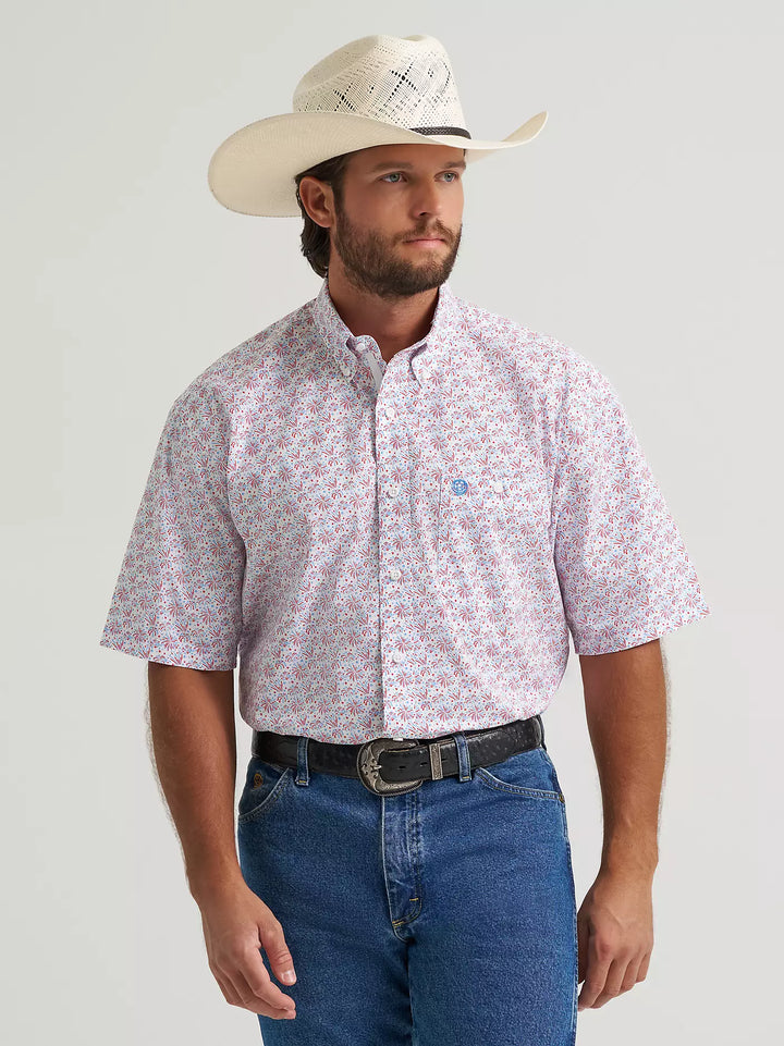 Wrangler Men's George Strait SS One Pocket Button Down Shirt
