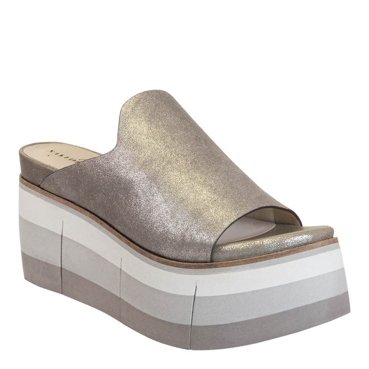 Naked Feet Flow Platform Sandal- Silver