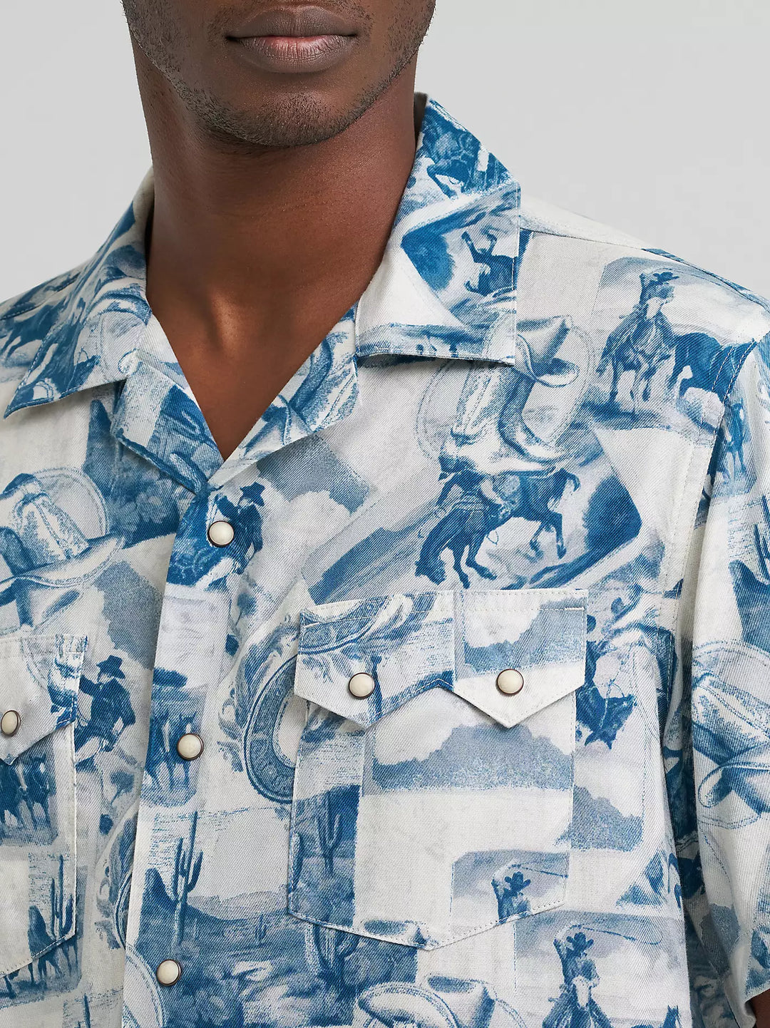 Wrangler Men's Coconut Cowboy Camp SS Shirt